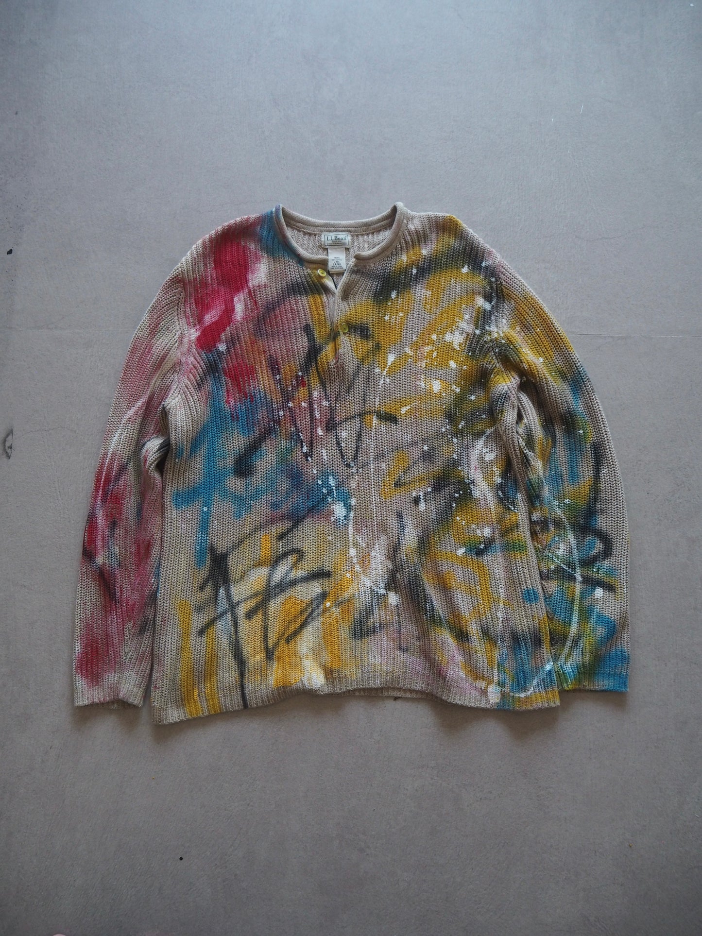 painted&sprayed rakugaki Knit