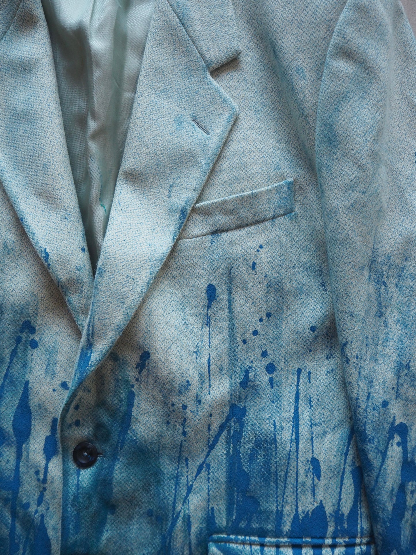painted blue jaket