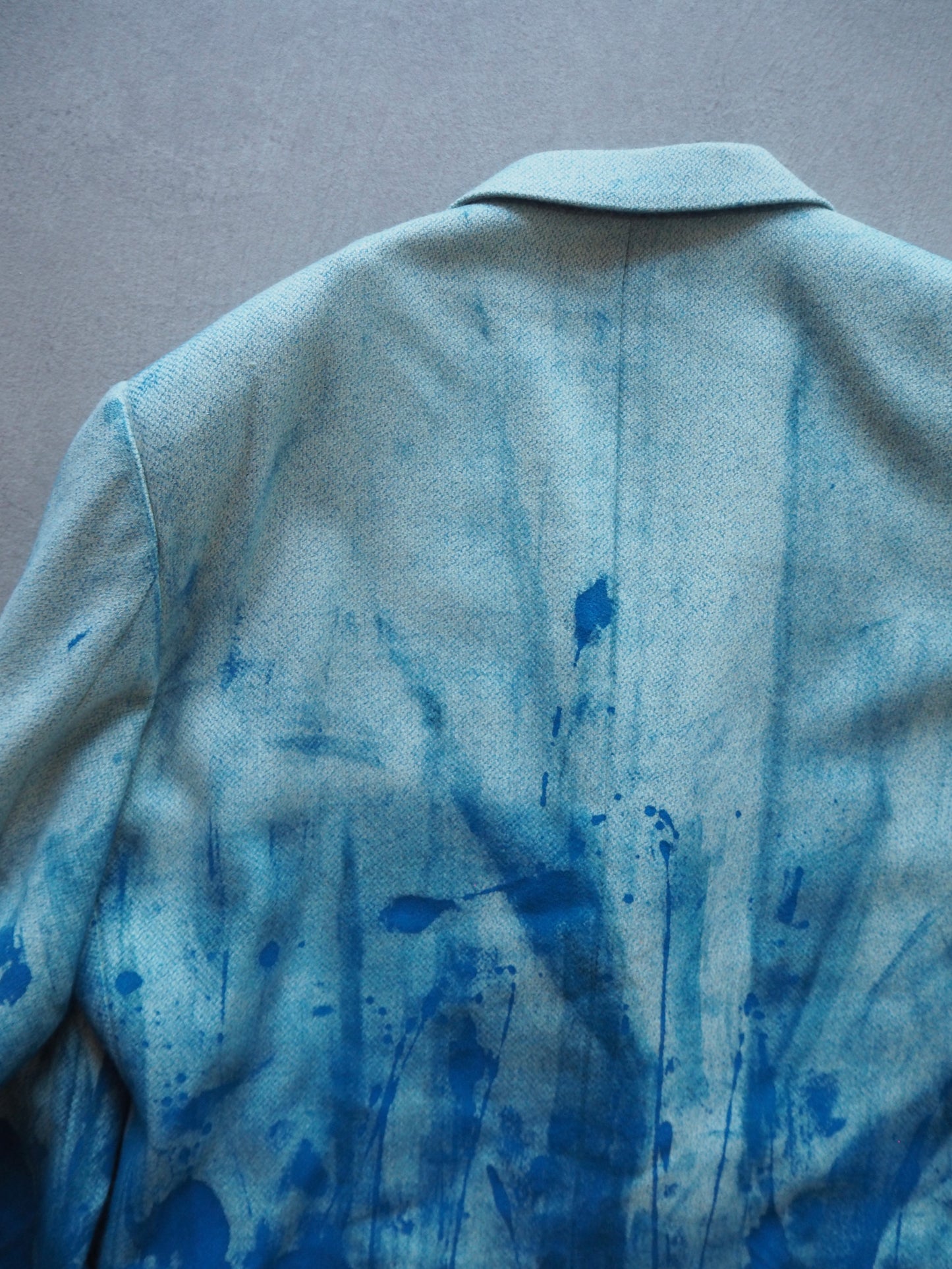painted blue jaket