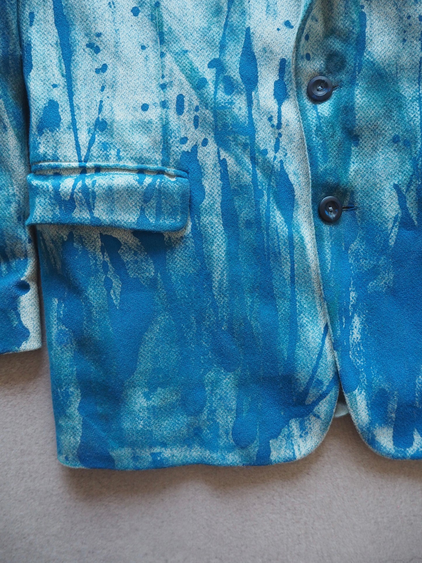 painted blue jaket