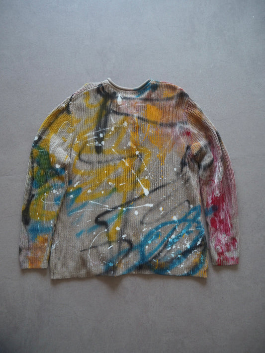 painted＆sprayed rakugaki Knit